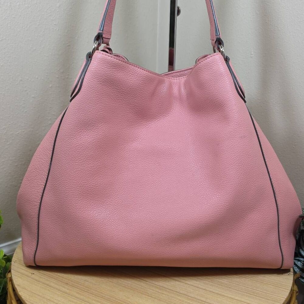 Coach Blush Pink Edie Shoulder Bag + Matching Wallet - Picture 4 of 16